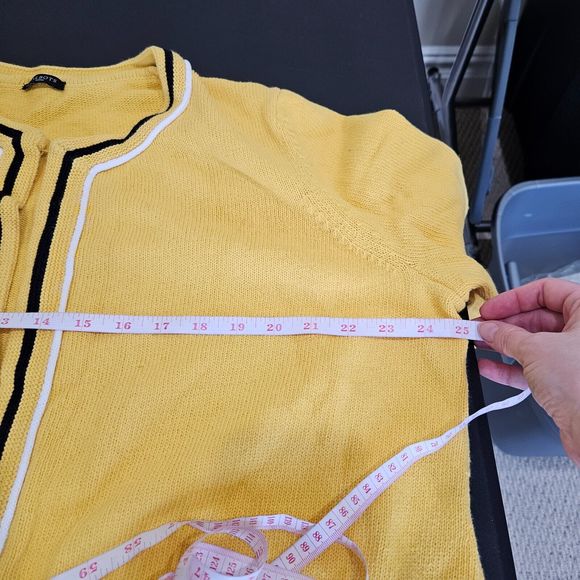 Talbots Womens Charming Knit Cardigan Plus Size Yellow Vibrant Feminine Mature - Picture 8 of 10